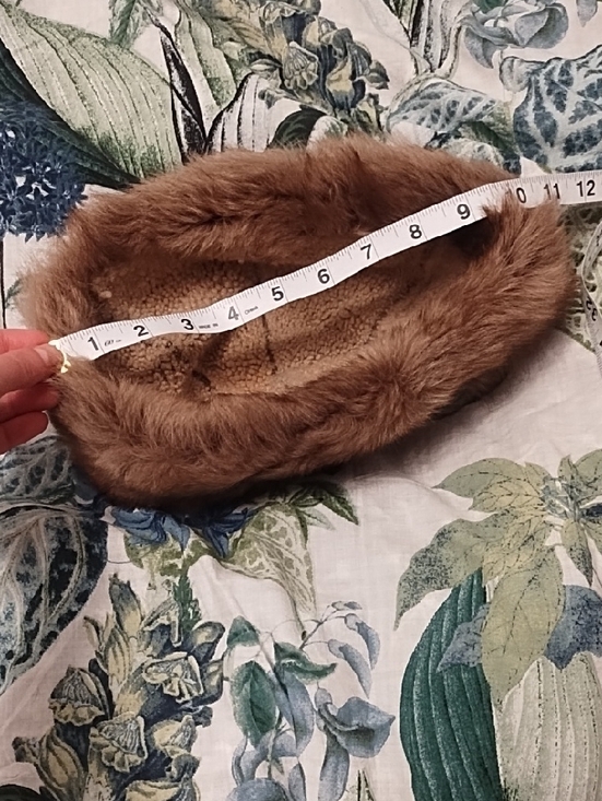 Brown Shearling Skin With Faux Fur Trim Winter Hat main image 4